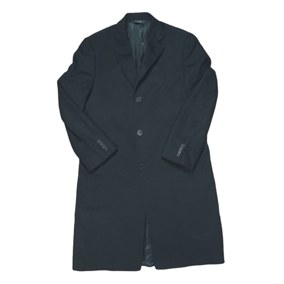 Cardinal of Canada Men’s Wool Cashmere Single breasted Notch lapel long peacoat